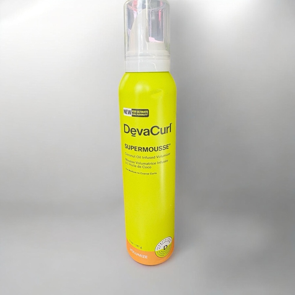 DevaCurl Supermousse Coconut Oil Volumizer - Bright Yellow